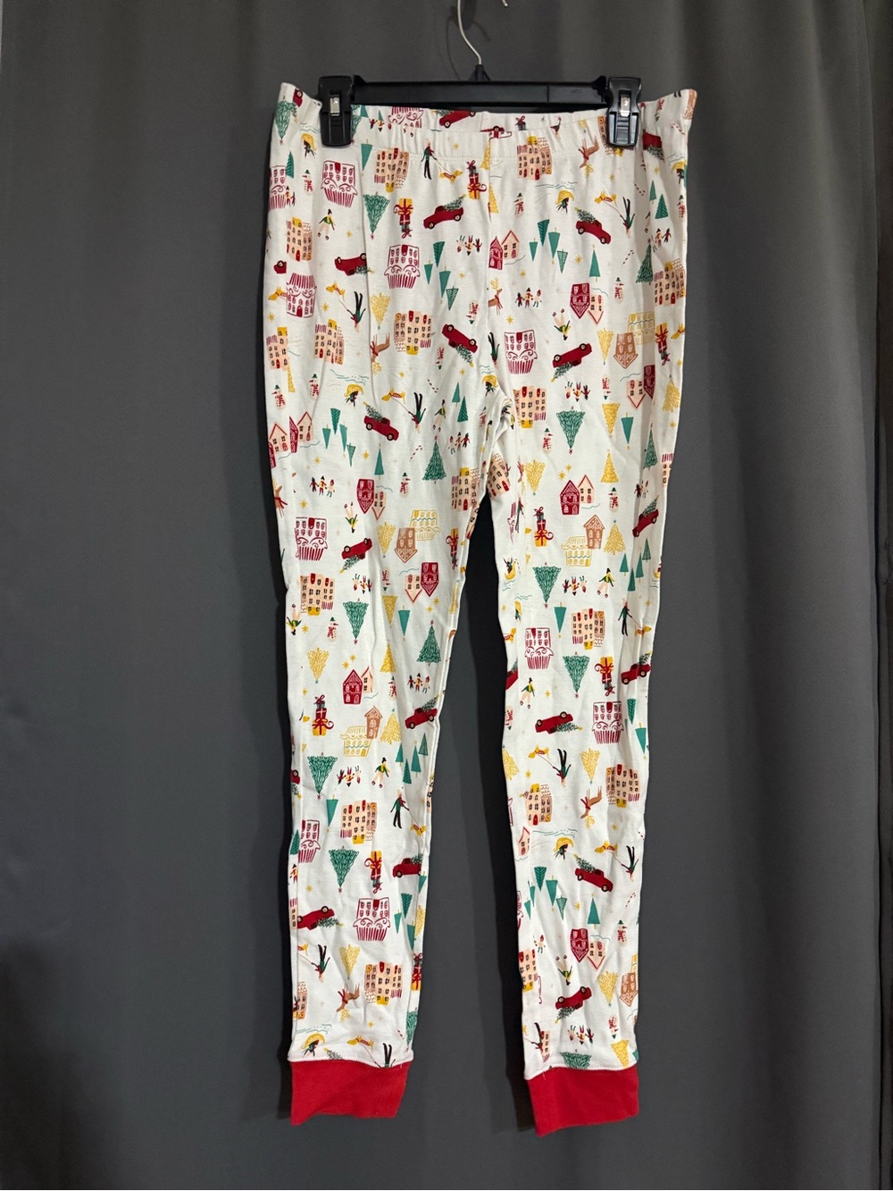 Lauren Conrad Holiday Print Cozy Pajama Pants - White with Red & Green